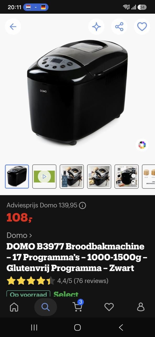 Domo broodbakmachine
