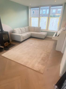 Wollen vloerkleed 200x288 cm – beige – goede staat