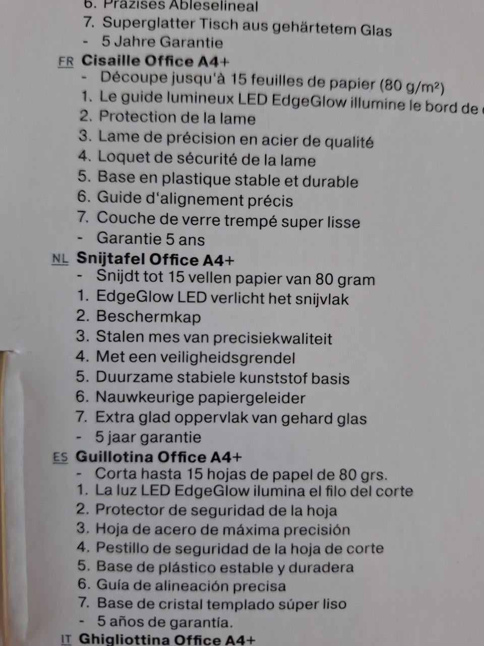 Papiersnijder A4+