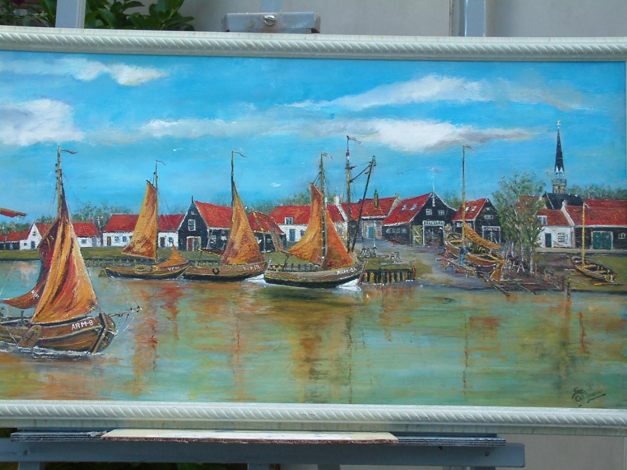 Arnemuiden Haven ---Let op --120 x 60 cm