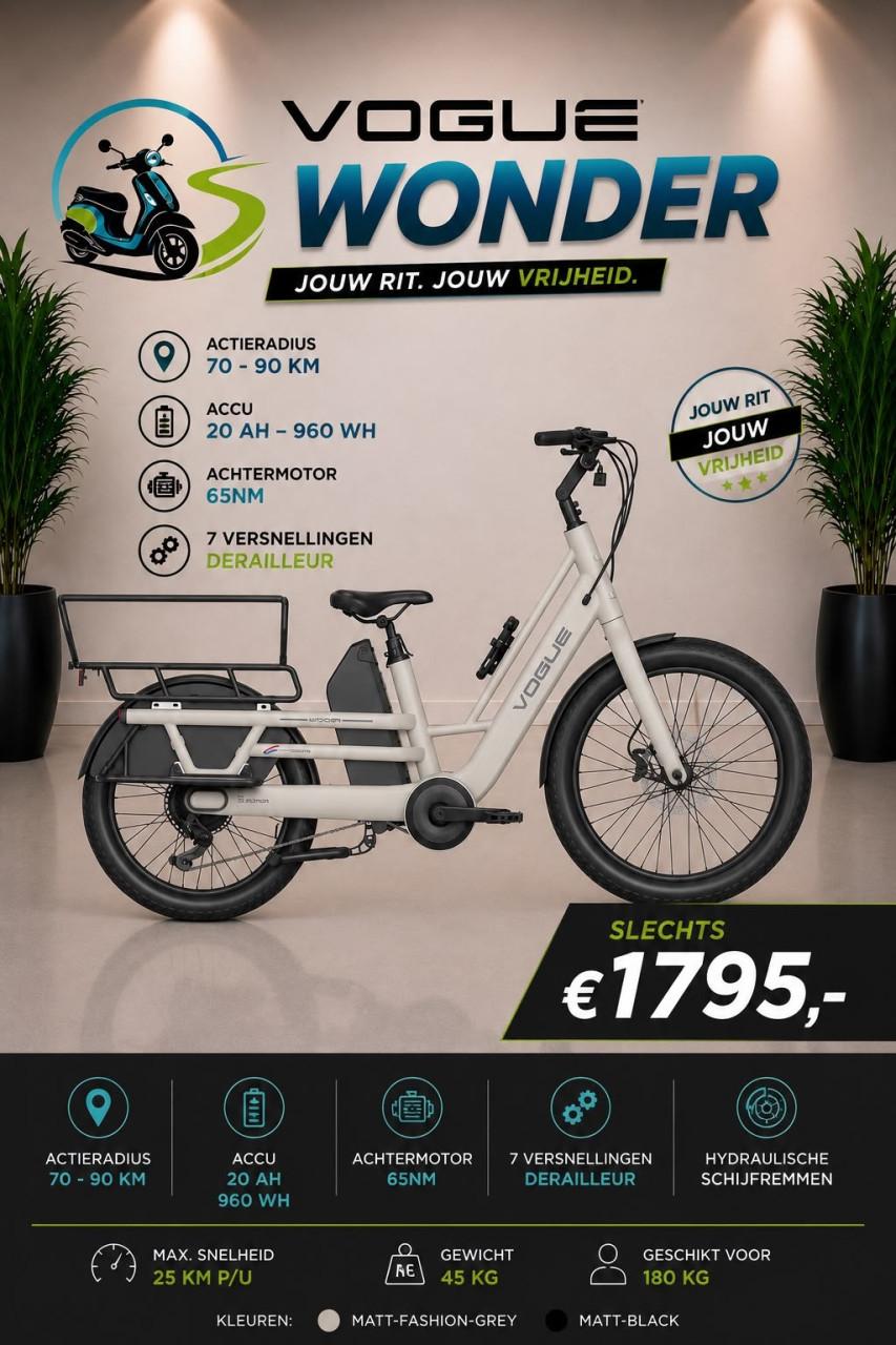 🚴‍♂️ NU SPECTACULAIRE ACTIE! VOGUE WONDER