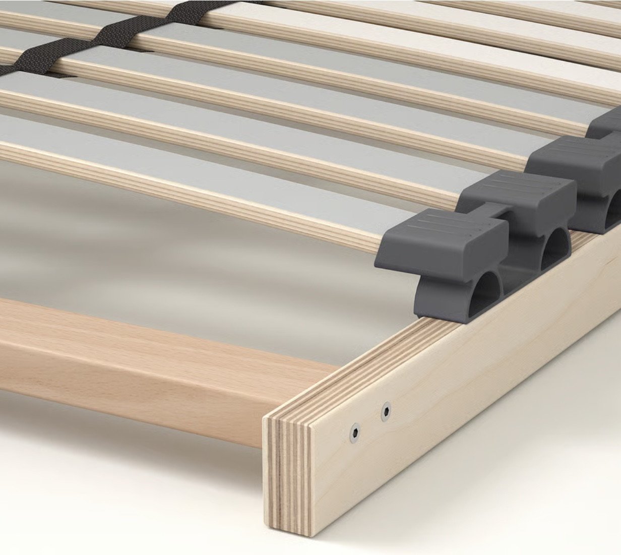IKEA Bed ASKVOLL met lattenbodem, matras en onderlades