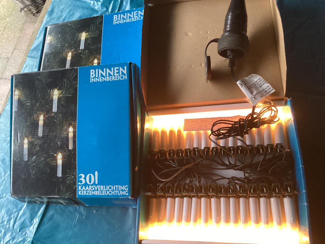 3 dozen nw kerstlampjes met knijper.