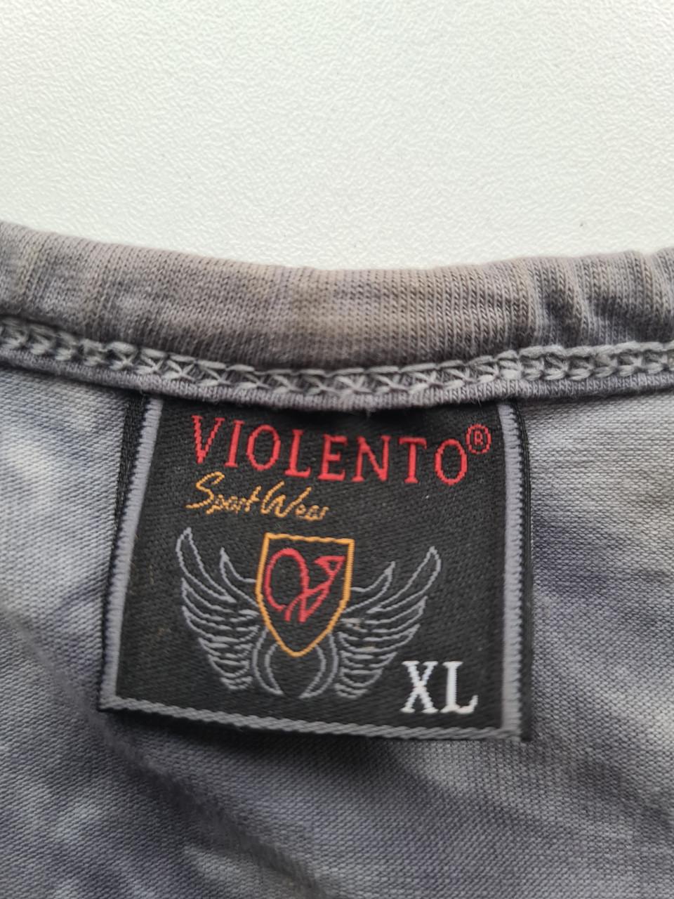 Violento tanktop met een grijze / blauwe tie-dye print Mt XL