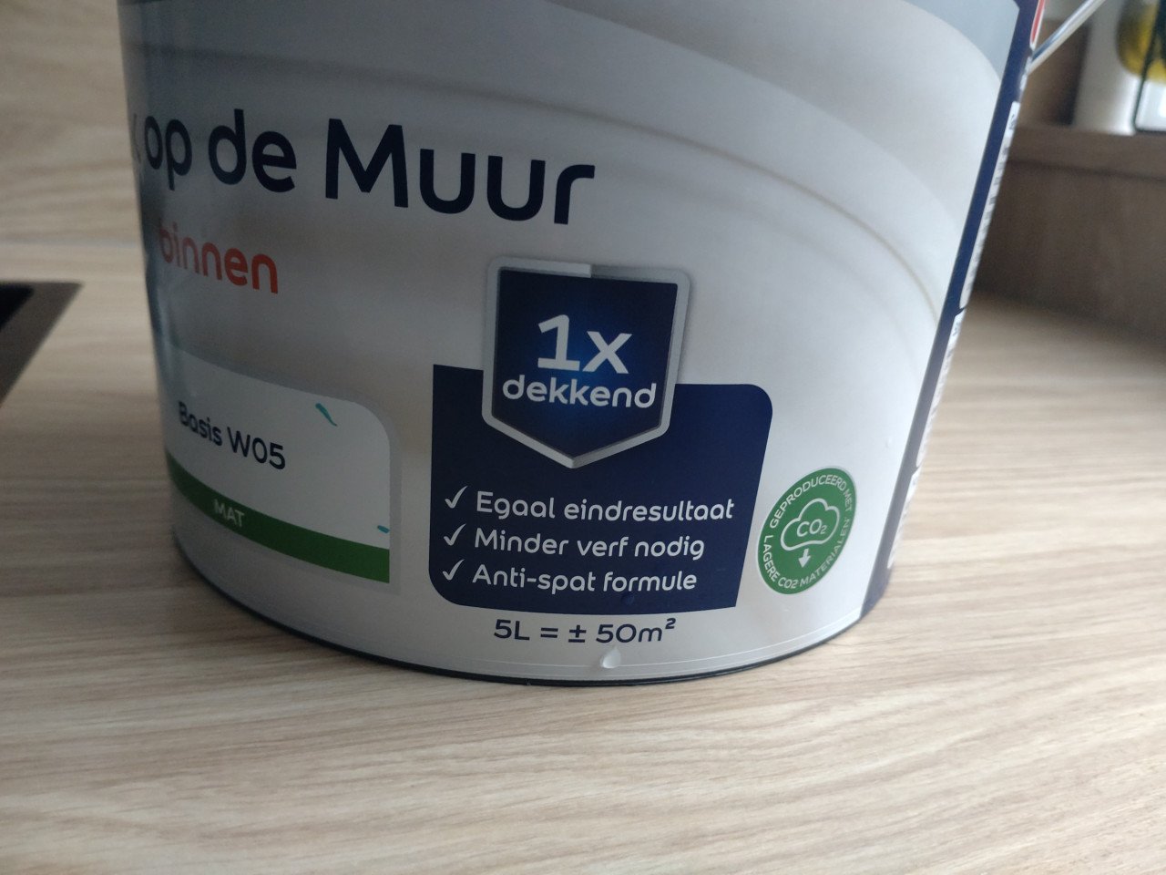 Matte muurverf Strak op de muur