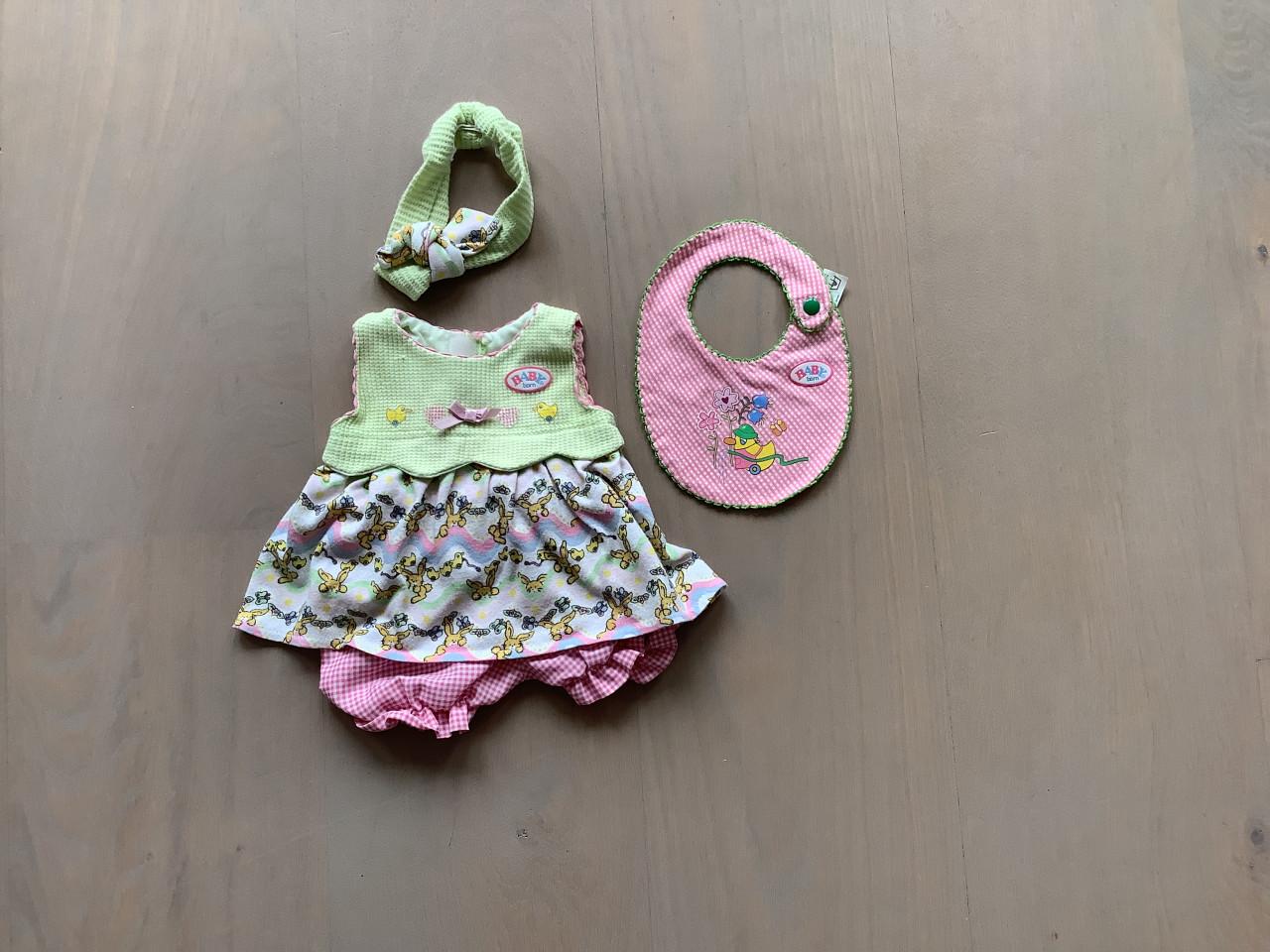 BabyBorn set jurkje-broekje-haarband-slab €12,50