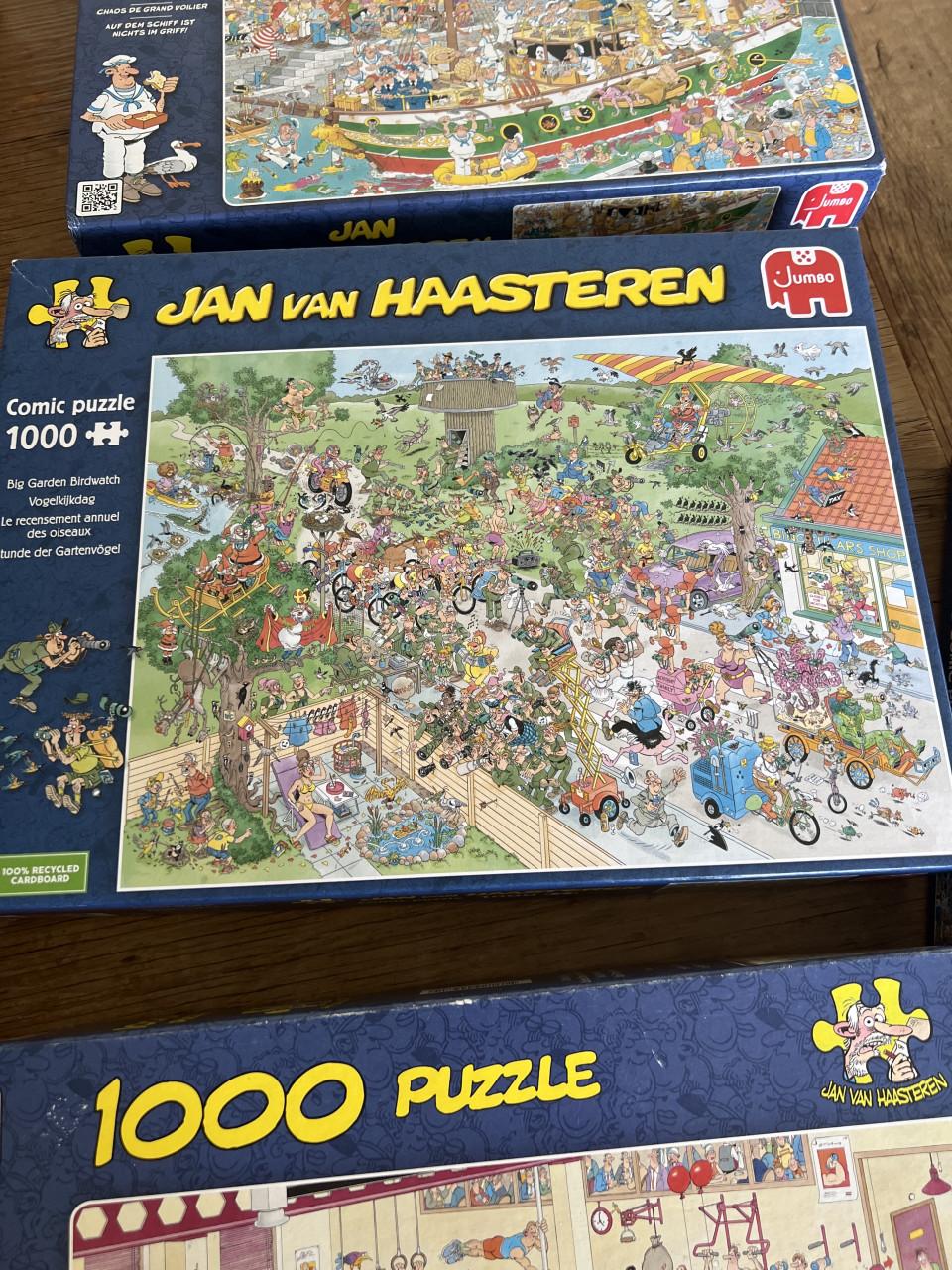 Puzzels van Haasteren 1000 en 500Stukjes Totaal 9 puzzels