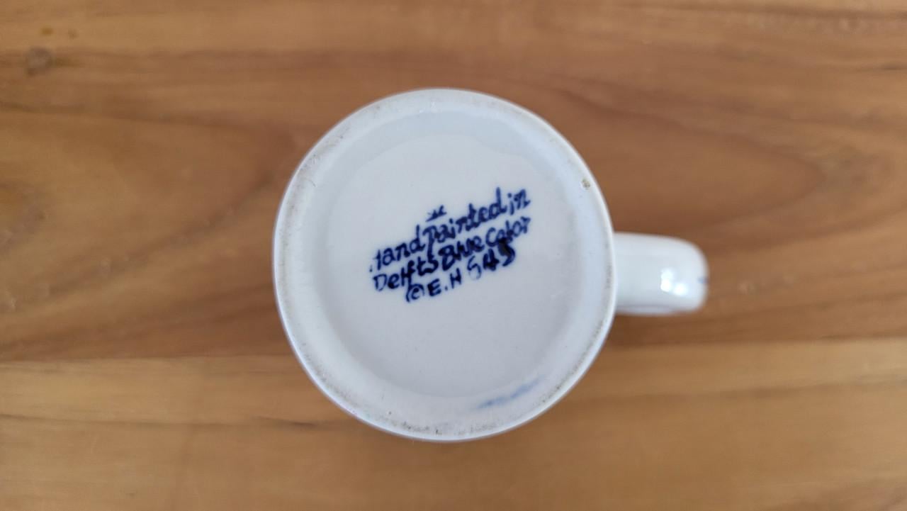 Miniatuur bierpul Delfts Blauw h 6 cm