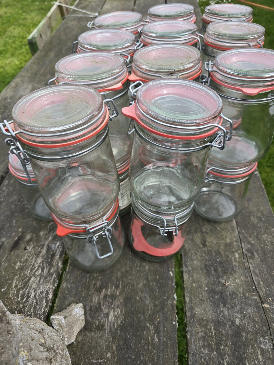 Weckpotten 28 stuks 750 ml incl sluitingen en afdichting