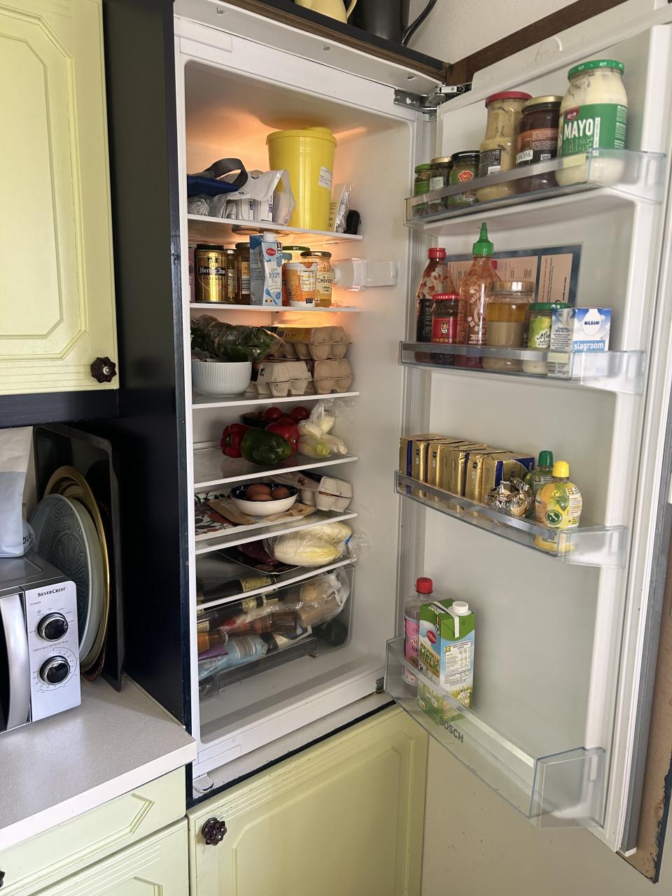 Originele massief eikenhouten retro Bruynzeel hoekkeuken