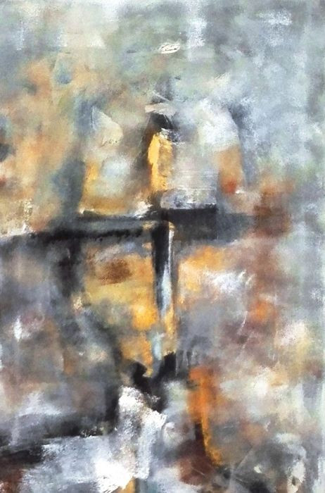 " Holding on to you " Acrylverf op canvasdoek van Suzanne Visser