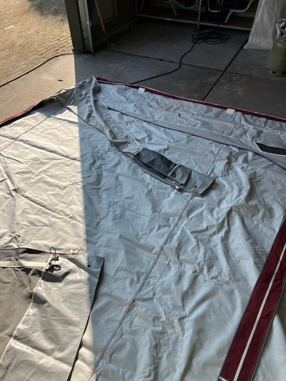 Luifel/deel van een voortent voor caravan.