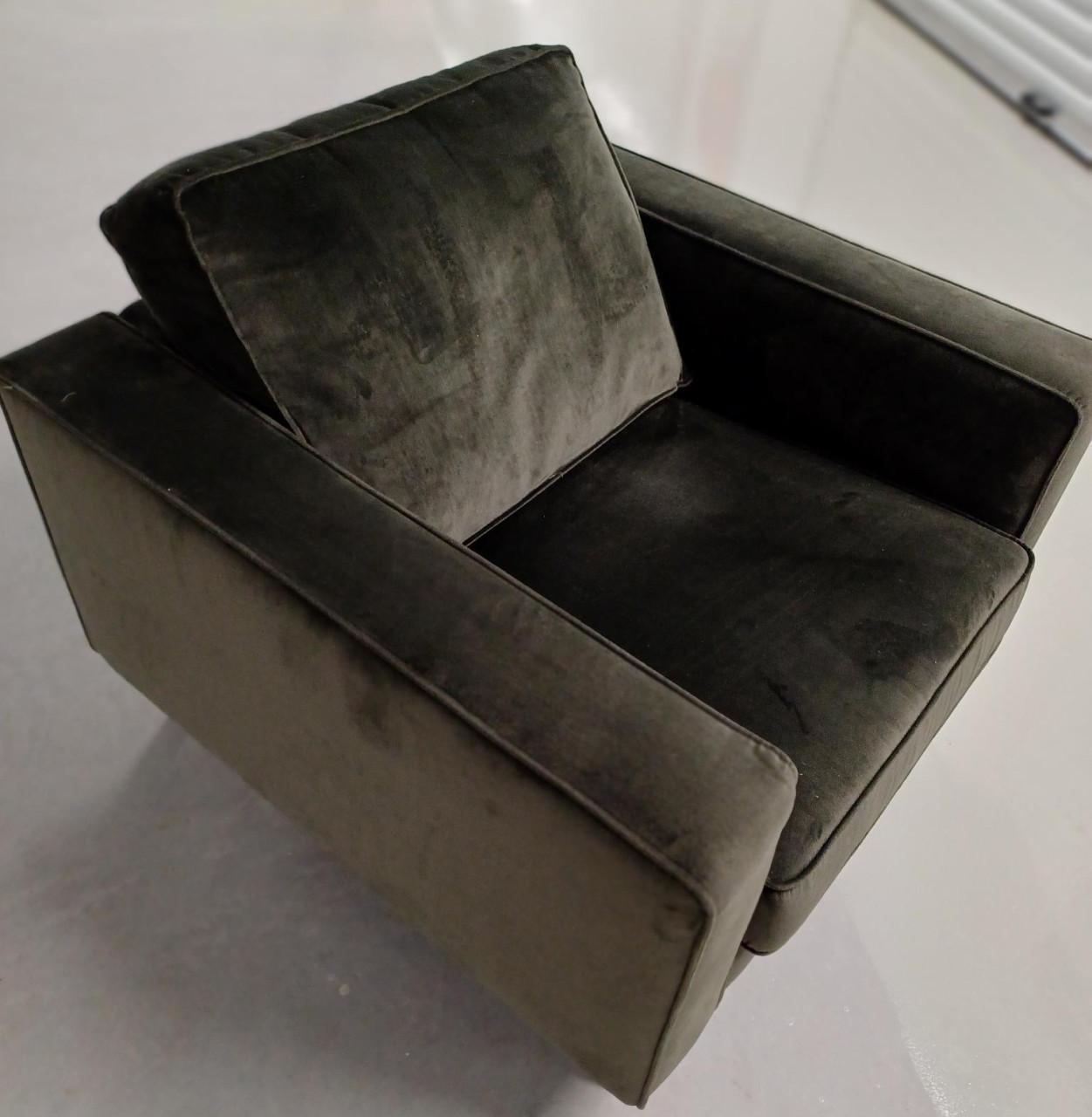 Stoel donkergroen fluweel, merk Woood Robin