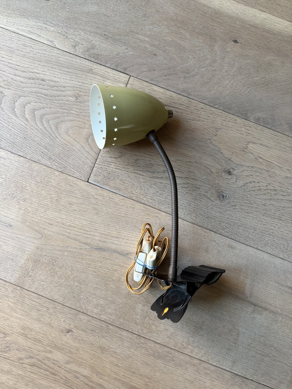 Vintage HALA Busquet Ukkie klemlamp zonneserie