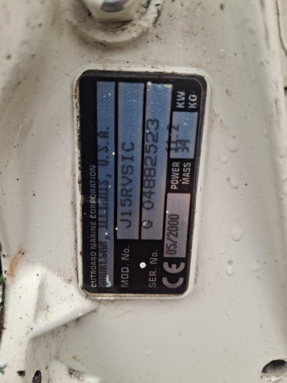 Johnson 15pk buitenboordmotor kortstaart ZEER GOEDE STAAT