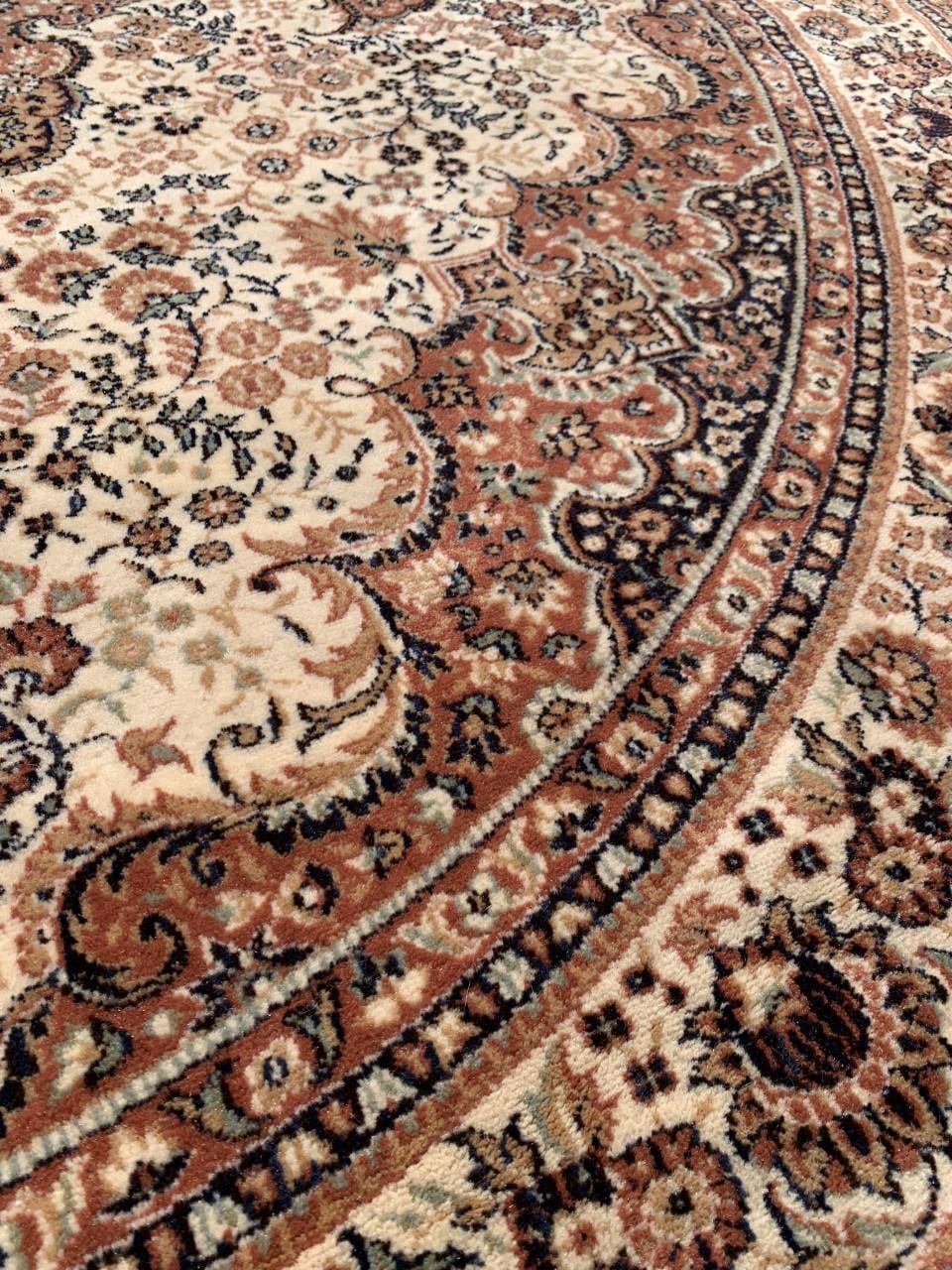 🤎✨Schitterend Sfeervol Rond Vintage Vloerkleed in NIEUWSTAAT🤎✨