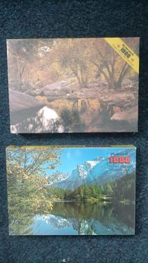 2 x Puzzel nieuw, zitten nog in plastic. 1000 stukjes. Afbeeldingen natuur.