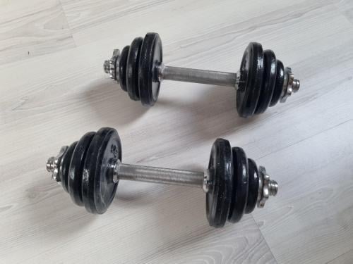 2 x Verstelbare Dumbbell 7,7kg - gietijzer