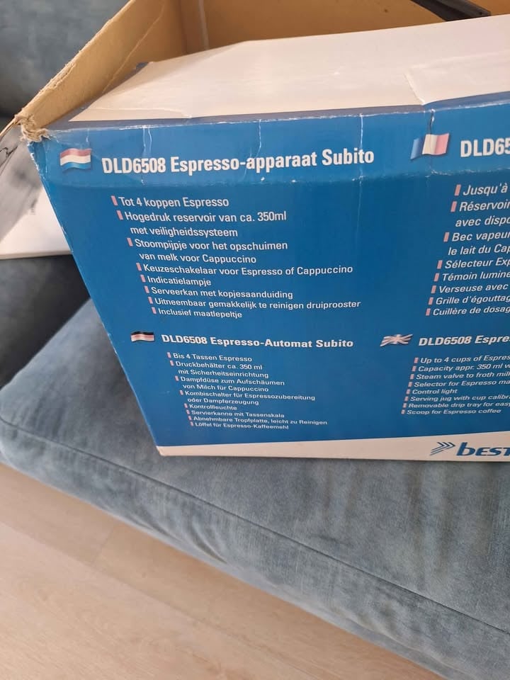 Expresso apparaat nieuw in de doos ophaalprijs