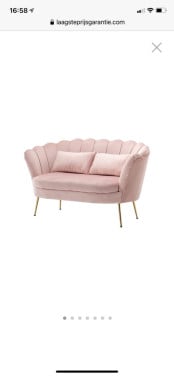 Roze 2 zits bank