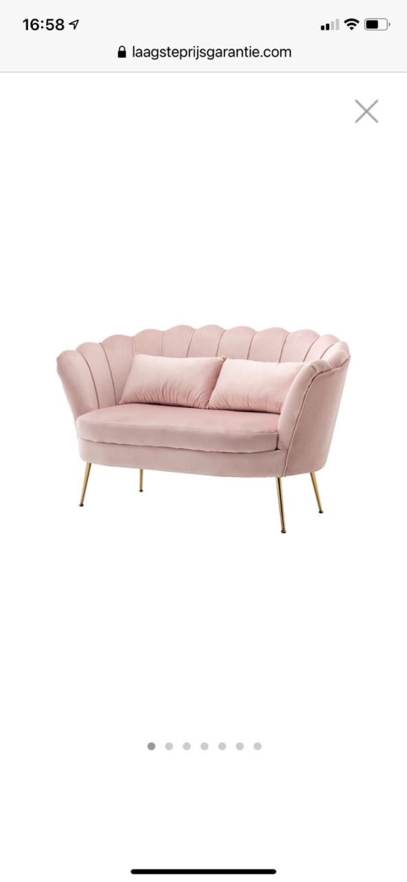Roze 2 zits bank