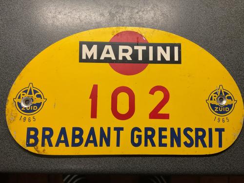 Vintage rallyschild 1965