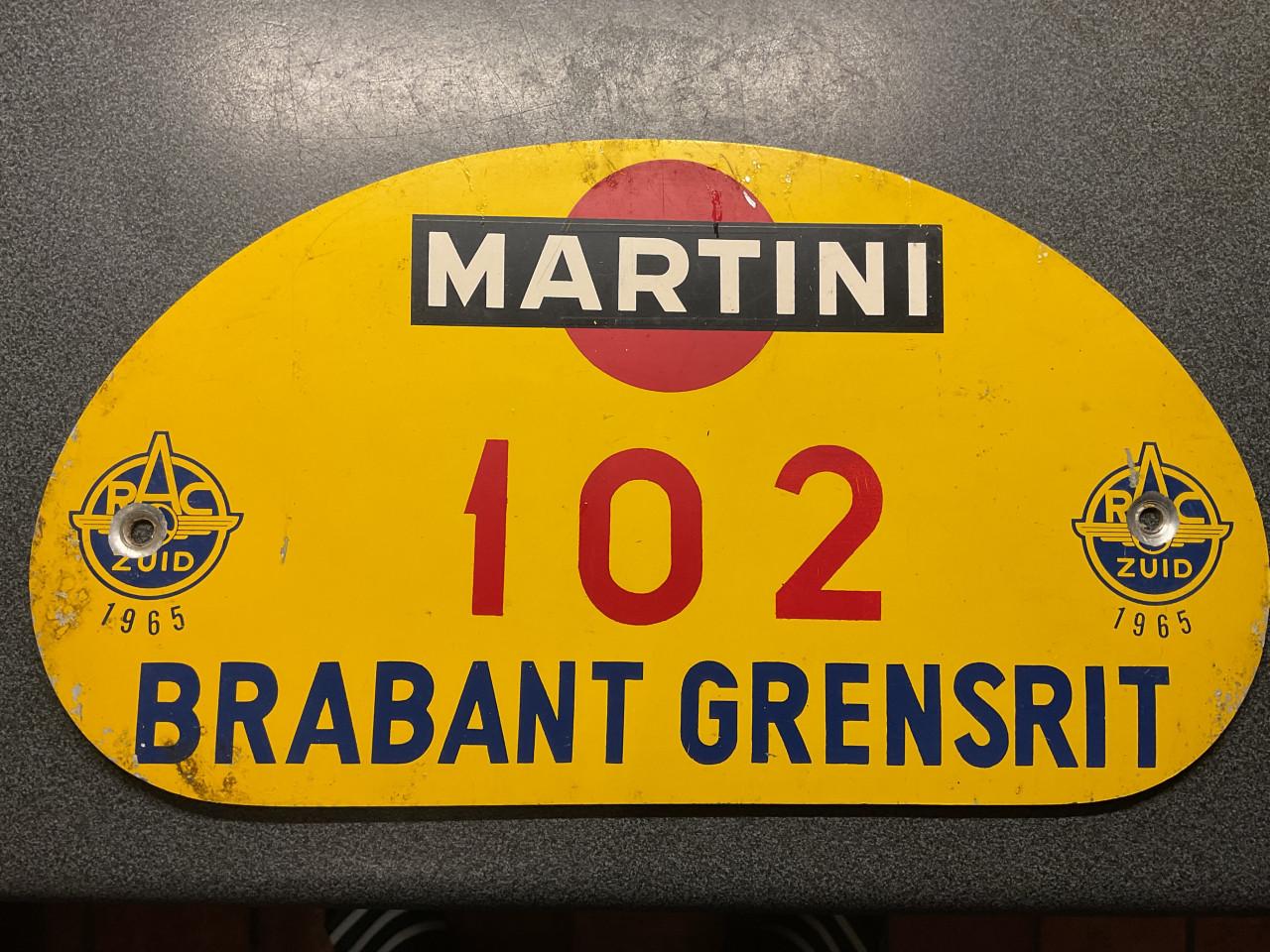Vintage rallyschild 1965
