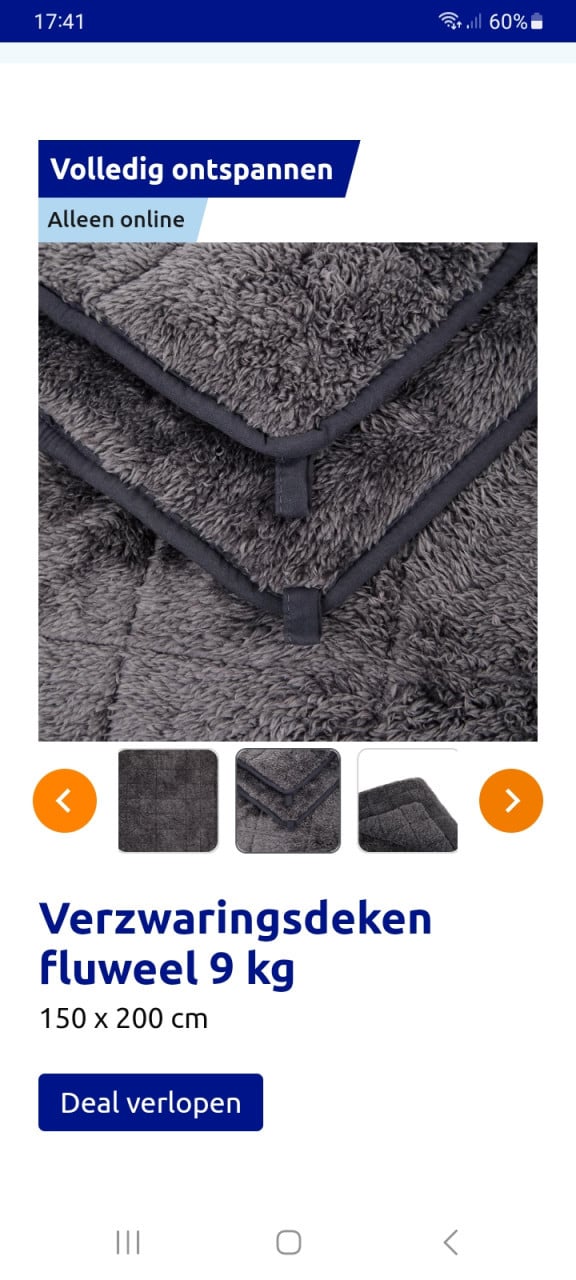 Verzwaringsdeken 9 kilo van de action