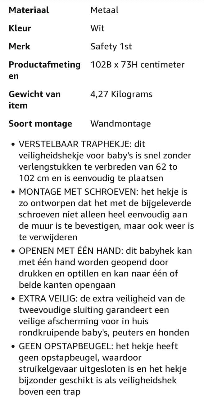 2x Safety First traphekjes