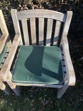 2x Teakhout stoelen