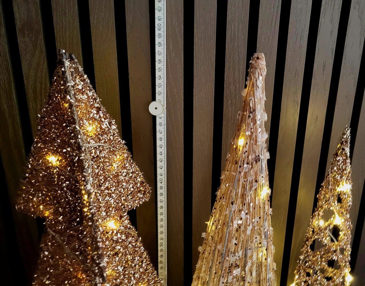 3 stuks Kerstpiramide met led-piramide