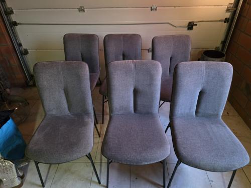 6x Xooon Quint eetkamerstoelen Antraciet