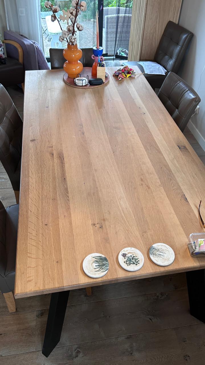 Massief houten eettafel 200x100 cm