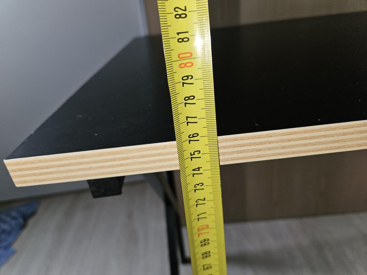 Bureau zwart & stalen frame