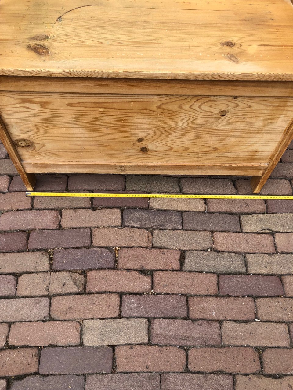 Grenenhout bankje.