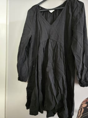 Long shirt, lange mouwen zwart H&M maat S
