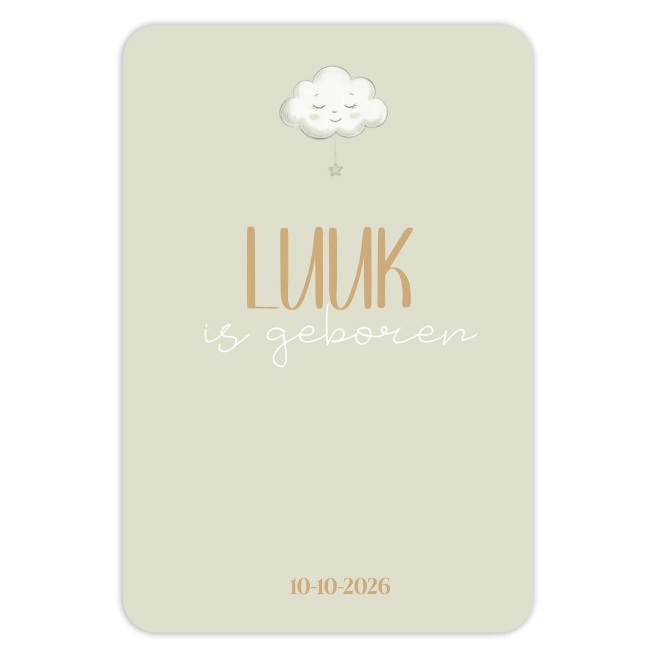 Geboorte kaartjes binnen 1 werkdag klaar
