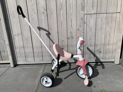 Roze Smoby Be Move driewieler met duwstang