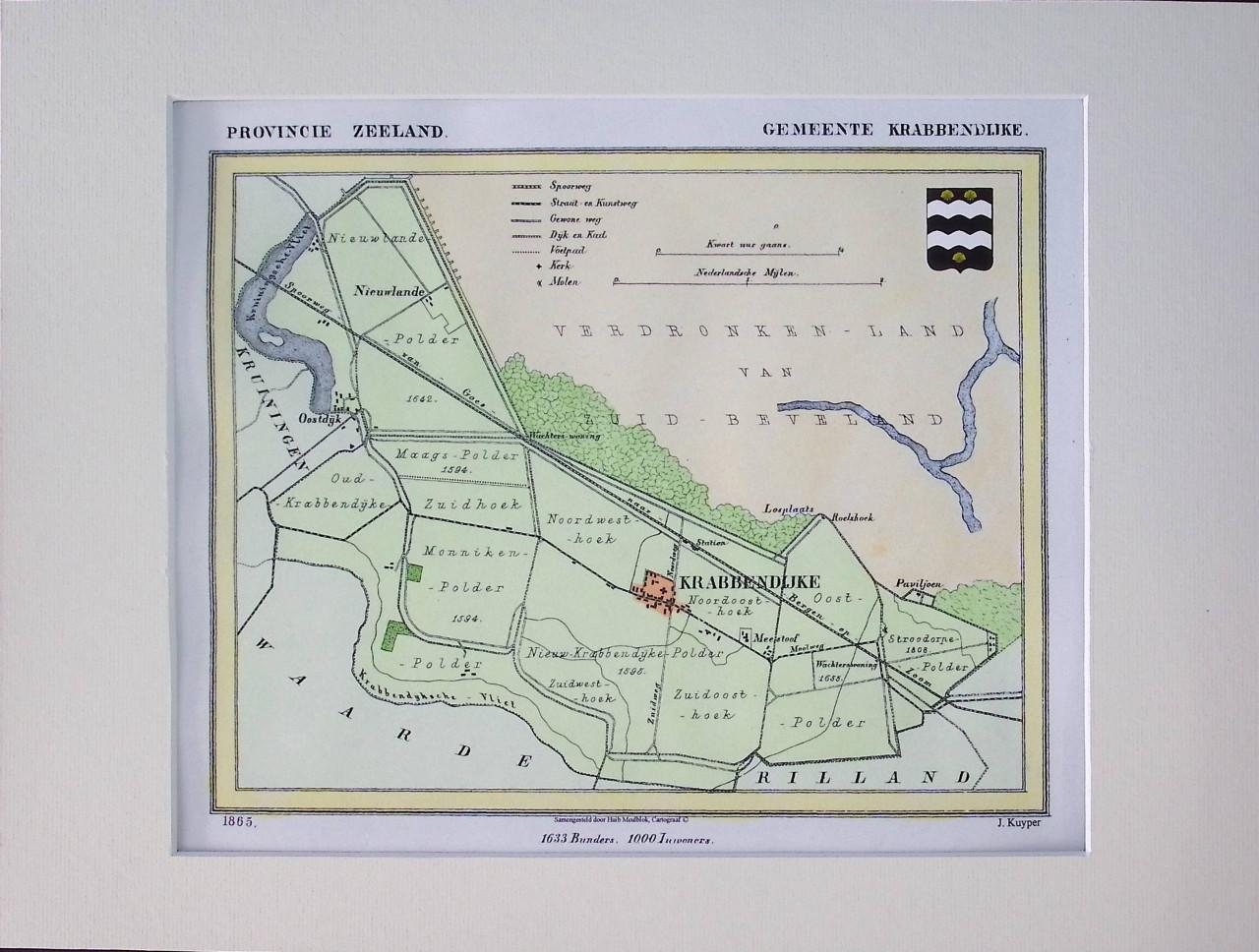 Kaarten Zuid-Beveland gemaakt door J. Kuyper