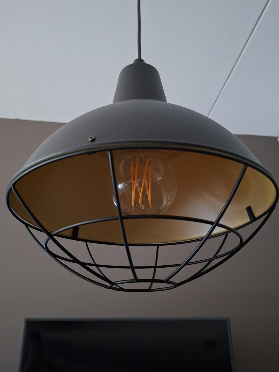 2x Hanglamp- Industrieel ontwerp- inclusief dimbare led lamp.