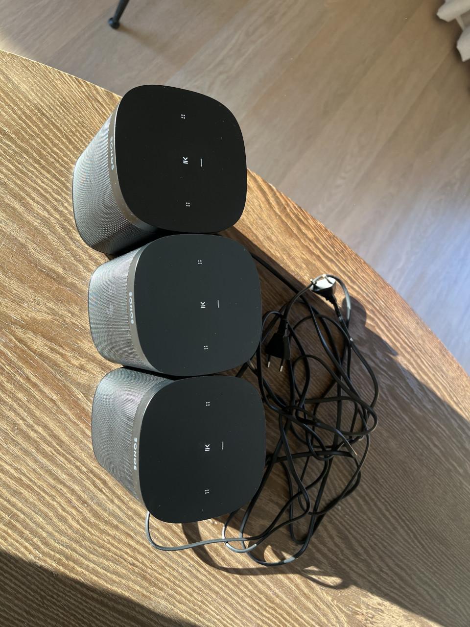 3x Sonos One SL Speaker Zwart