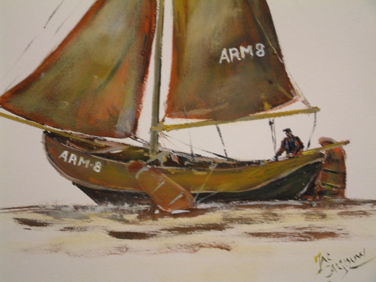 Hoogaars - botter -hengst -schilderij van af 45 euro incl Lijst er om