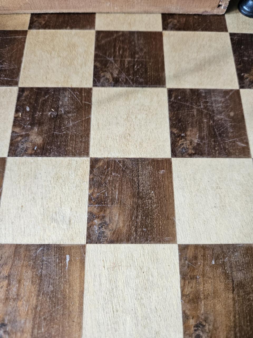 Vintage  Schaakspel homas staunton met houten bord
