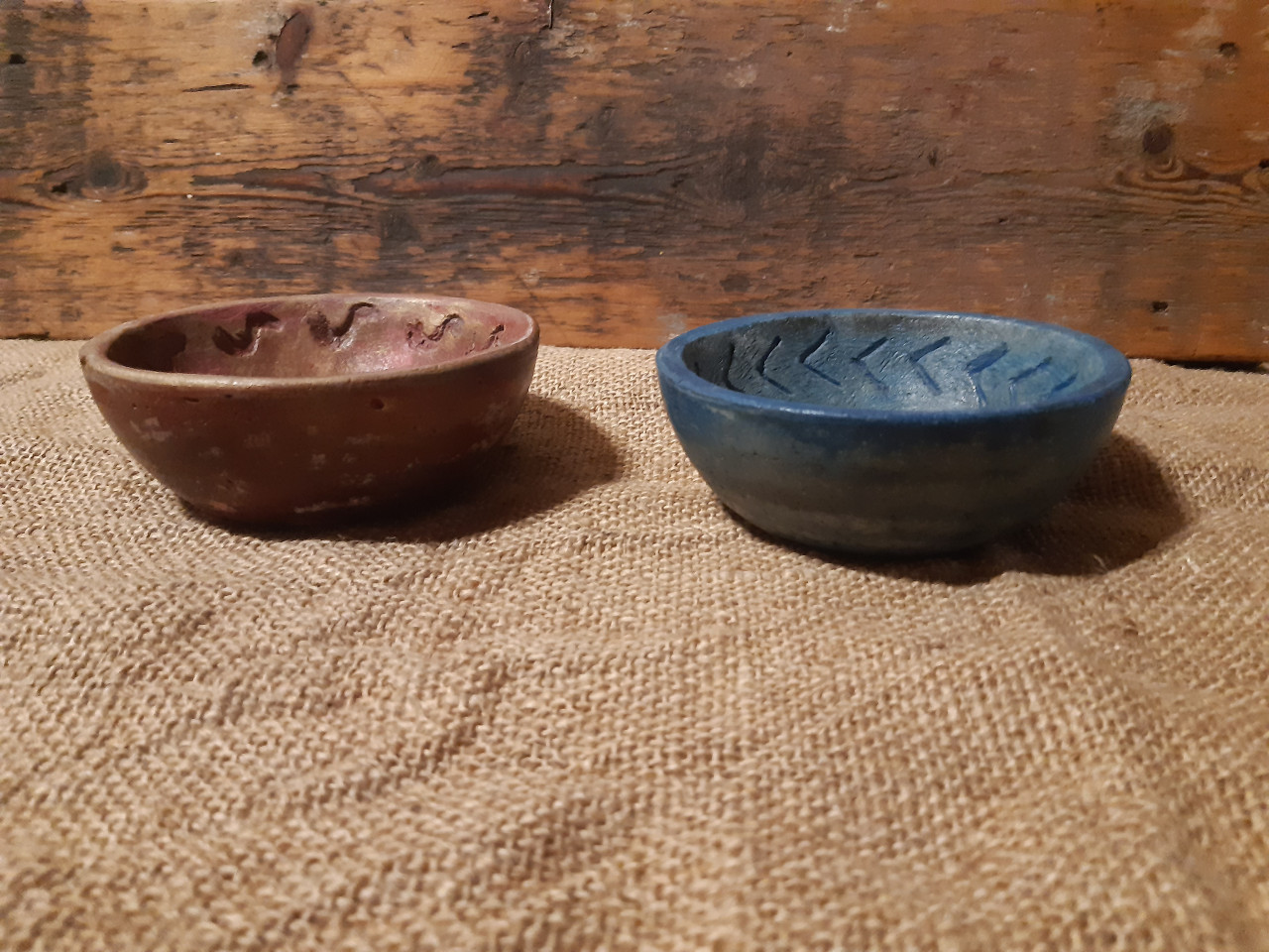 Betonnen schaal, schaaltjes en waxine bakjes voor op terras of in huis