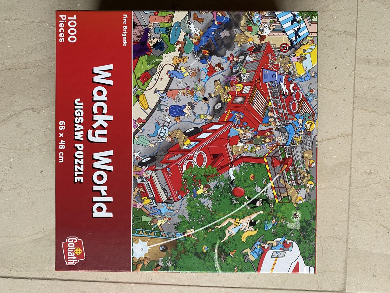 Puzzel Wacky World Jigsaw Puzzle Fire Brigad zgan slechts 1 keer gelegd