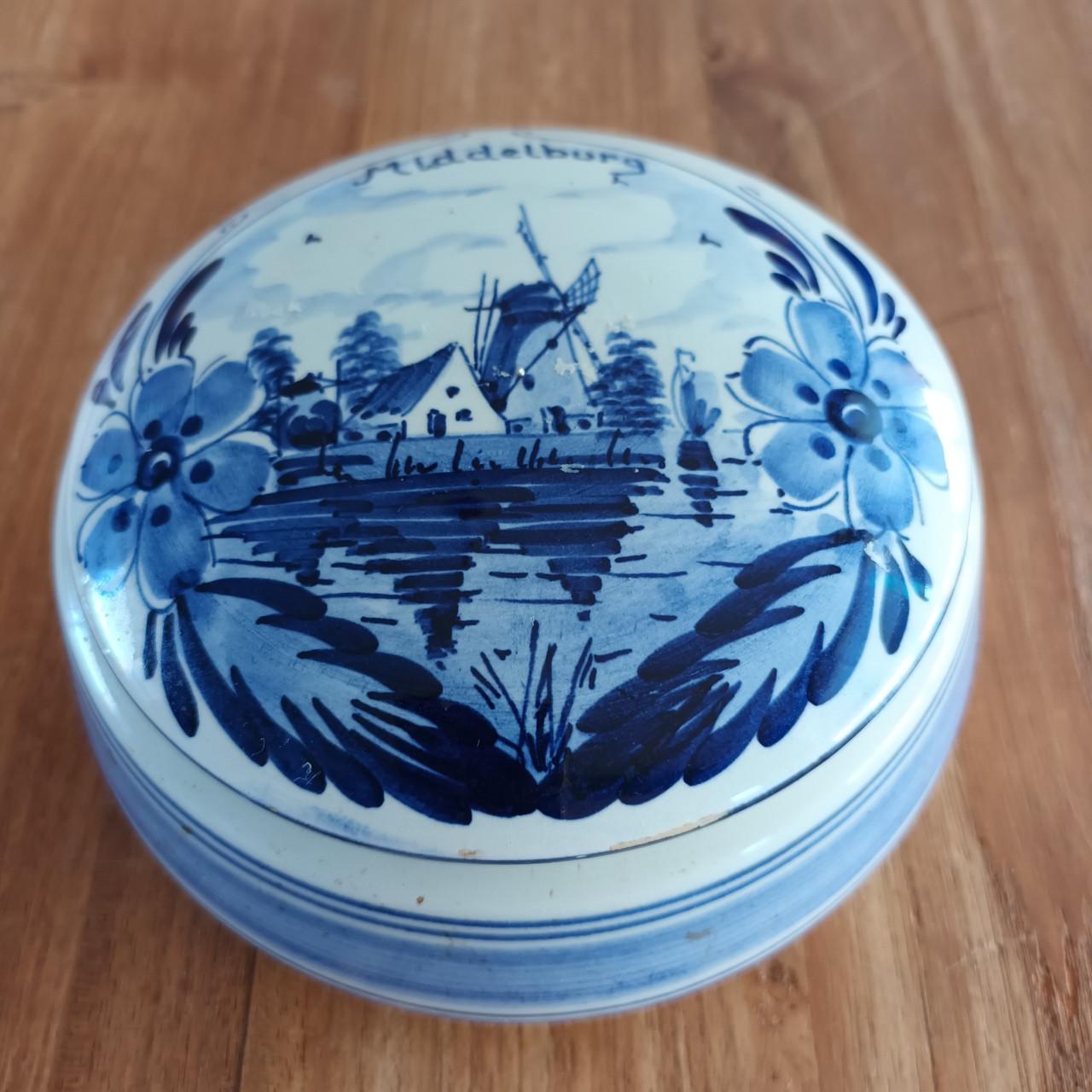 Delfts blauw (bonbon)schaaltje "Middelburg"
