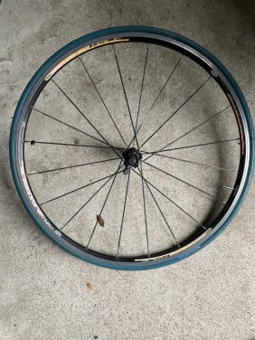 Wiel met tacx band.