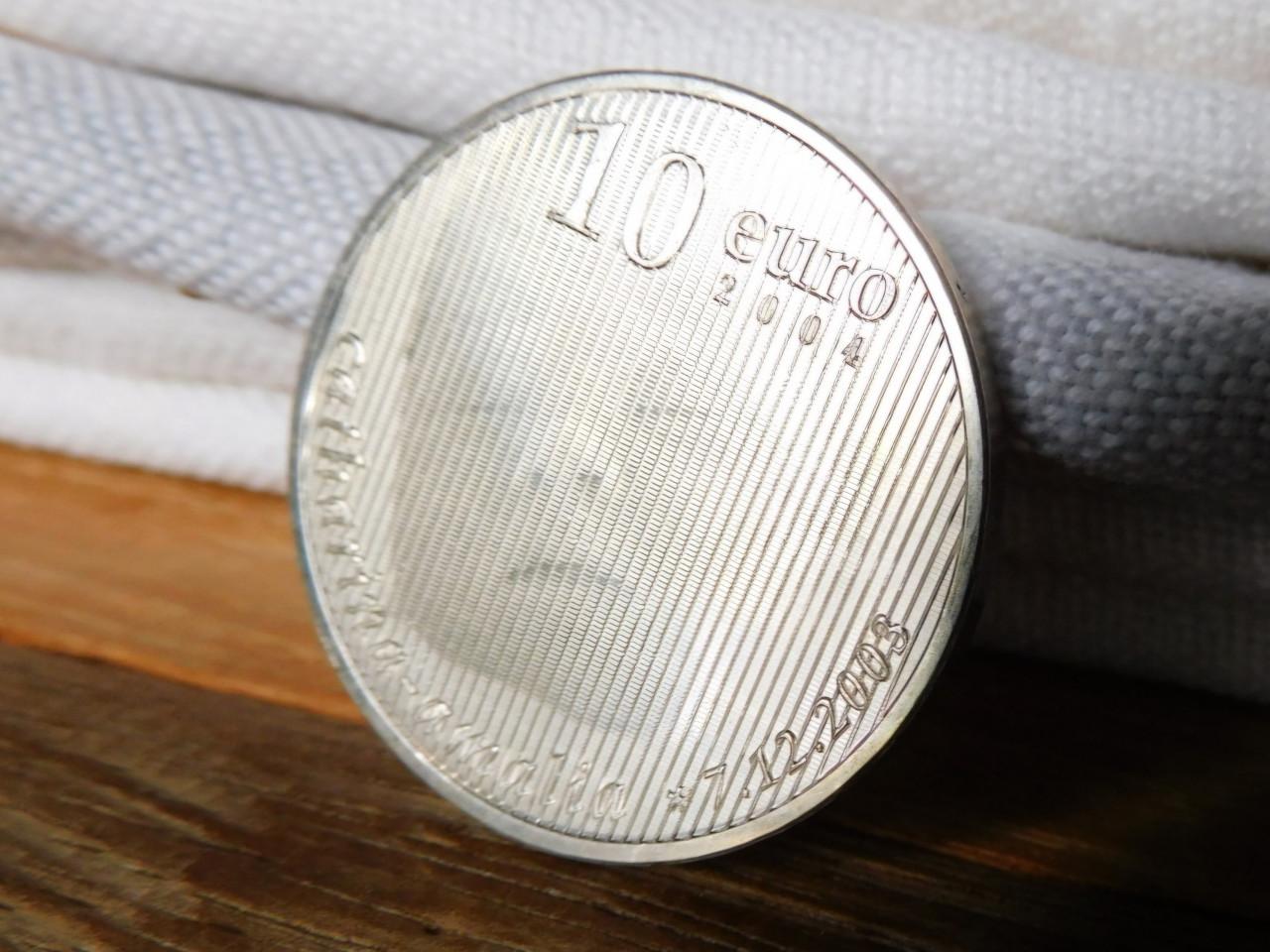 2 zilveren 10 euro geboortemunten Amalia