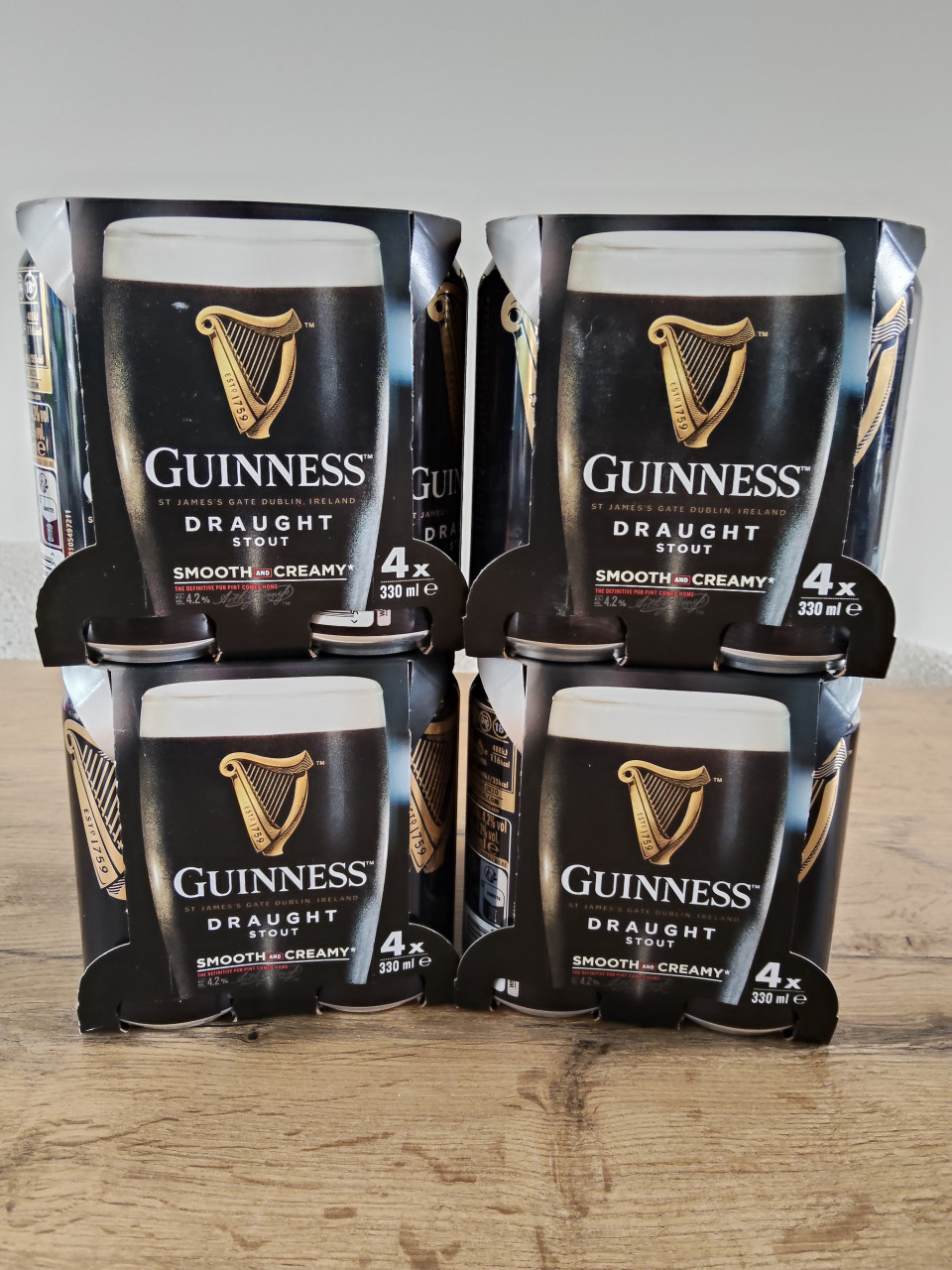 4x 4-pack Guinness Draught stout bier