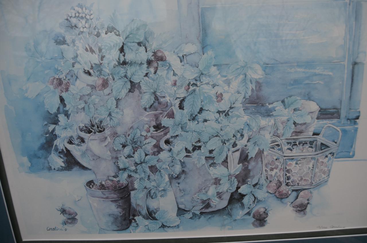 Grote litho Coraline Bäcker gesign. genummerd, gedateerd